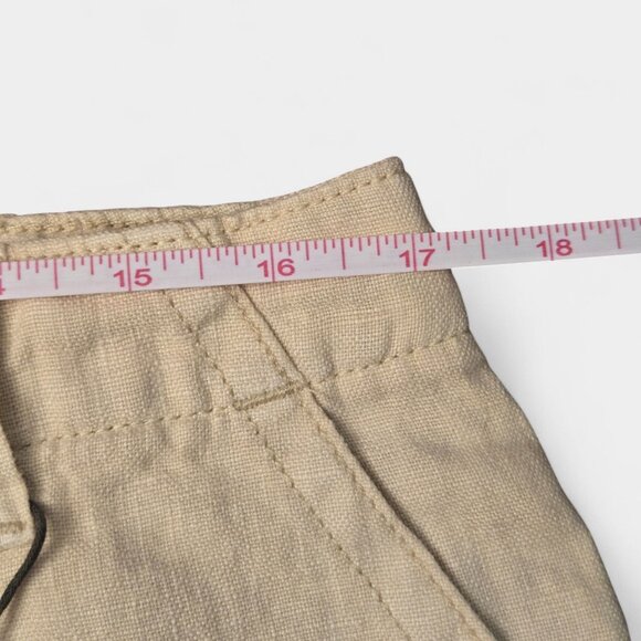 Sanctuary Surfside Linen Shorts 30 Khaki Beach Resortwear Vacation Preppy NWT - Picture 9 of 11